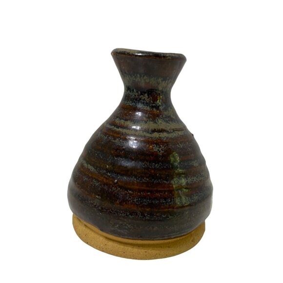 Other - Handcrafted Ceramic Mini Vase With Earthy Glaze Finish 3.5" handmade pottery